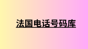 法国电话号码库 